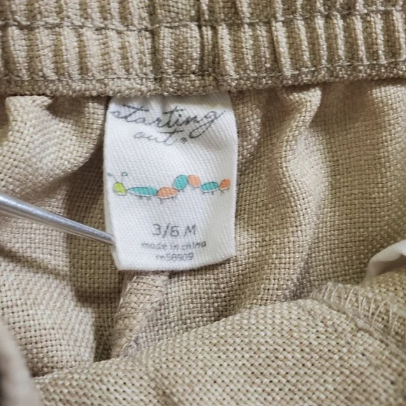 K1288 * Starting Out Boys 4pc Suit Tan Blue Size 3/6M - Picture 10 of 12